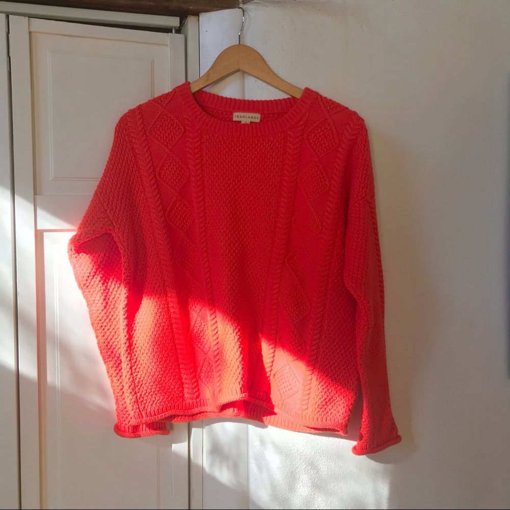 Tradlands Modern Fisher Cotton Sweater in flame